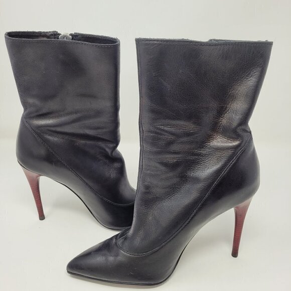 Donald J. Pliner DMSX Mid-Calf  Black Genuine Leather Boots 6.5M - Picture 1 of 10